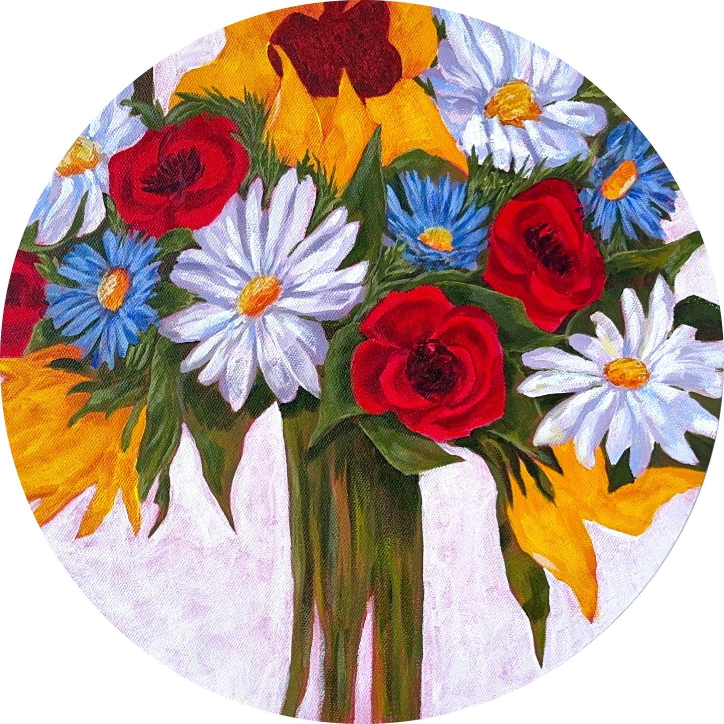 Teacher's Bouquet, 14in, acrylic, 2025