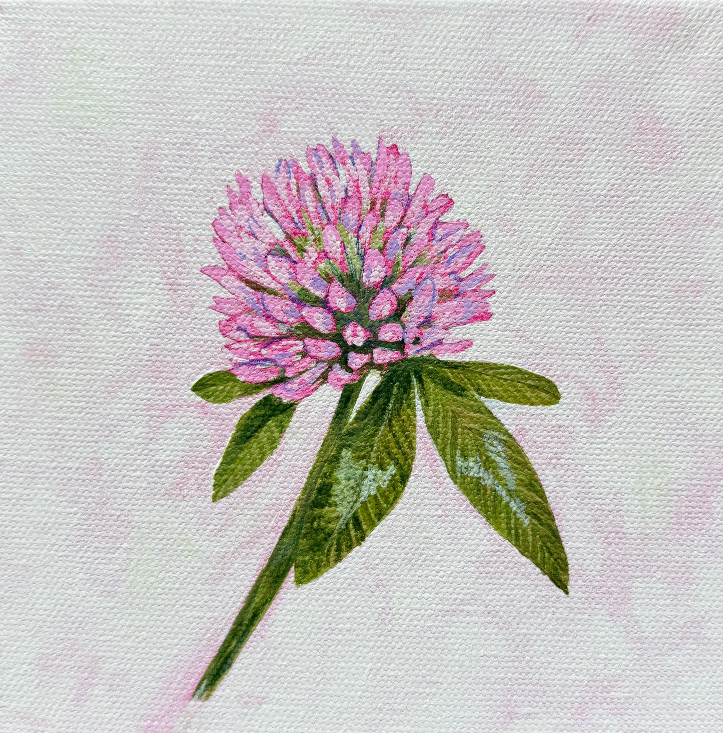 Bunny Food, 6x6in, acrylic, 2025