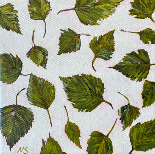 Money, 6x6in, acrylic, 2025