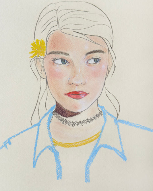 Wishkeeper, 17x14in, soft pastel, 2025