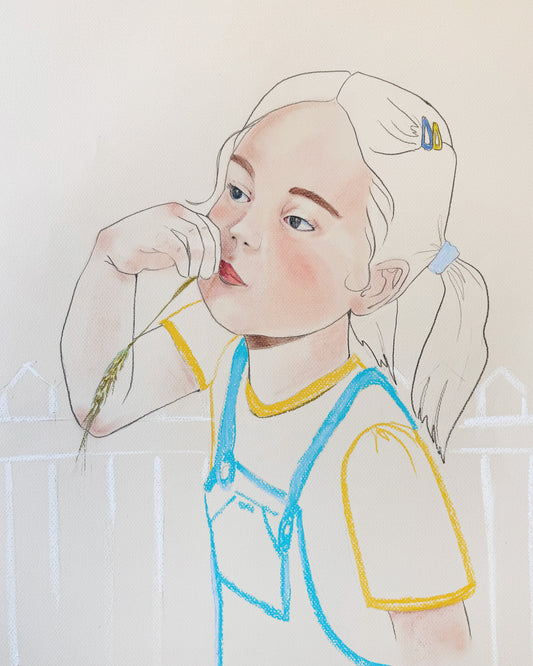 Biding Time, 29x21in, soft pastel, 2025