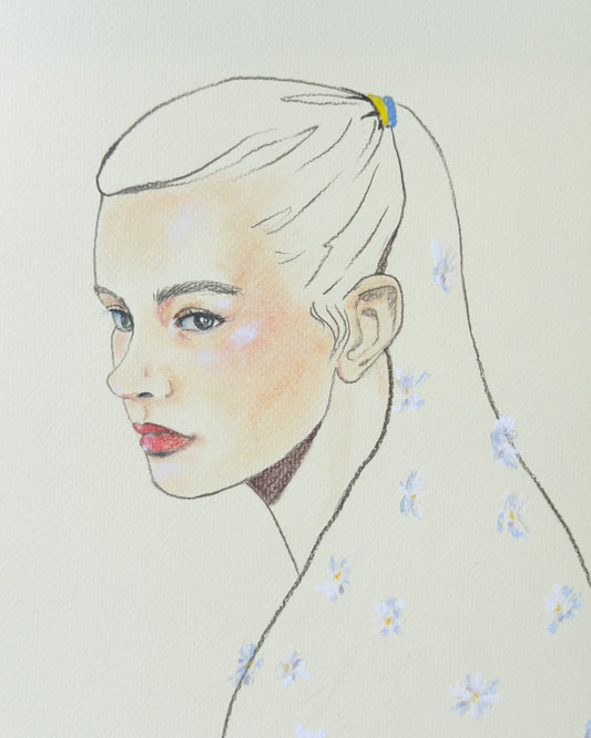 Looking Beyond the Field, 17x14in, soft pastel, 2025